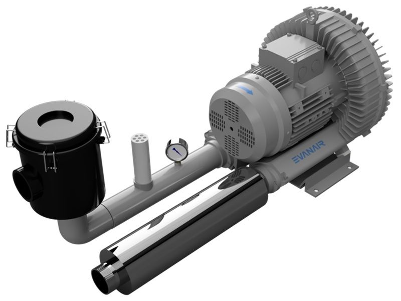 Side Channel Vacuum Pump Assembly EVANAIR